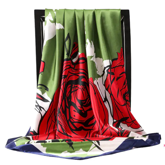 Elegant Women's Silk Scarf - Luxurious & Versatile