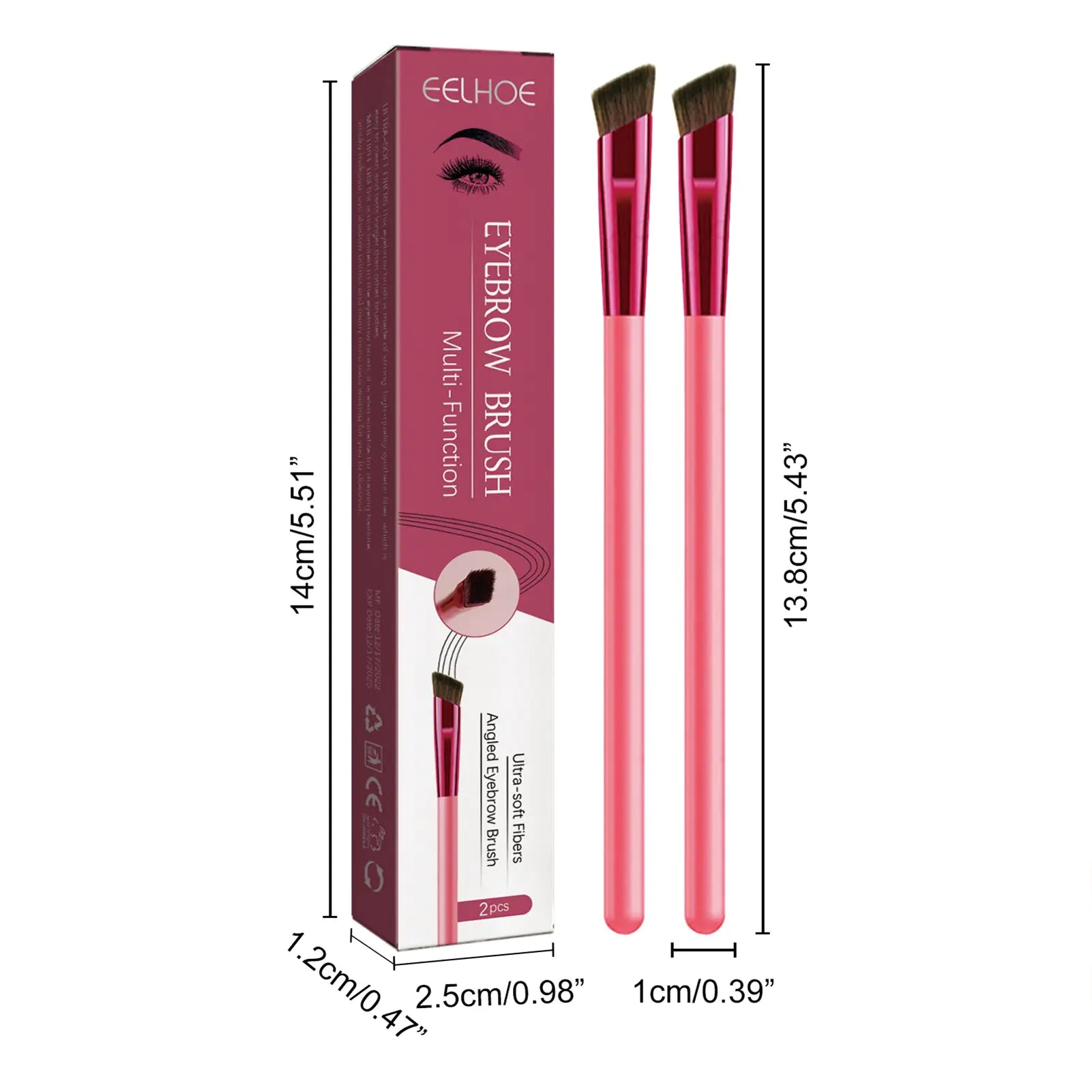Precision Angled Eyebrow Brush Set for Flawless Brows