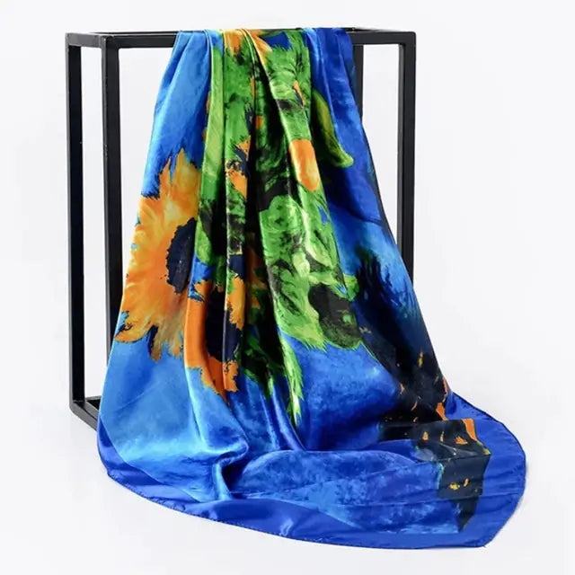 Elegant Women's Silk Scarf - Luxurious & Versatile