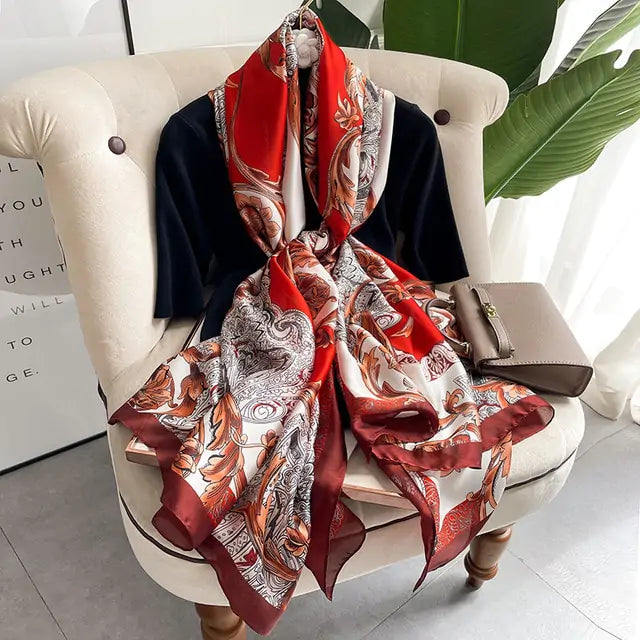 Elegant Luxury Silk Scarf - Versatile & Sophisticated