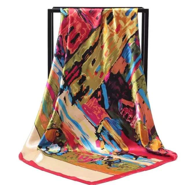 Elegant Women's Silk Scarf - Luxurious & Versatile
