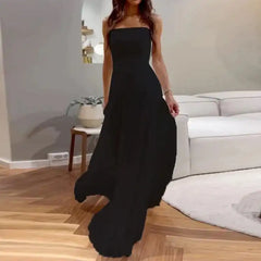 Elegant Strapless Pleated Dress
