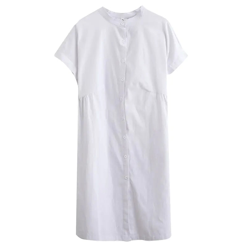 Breezy Cotton Summer Shirt Dress - Perfect for Hot Weather