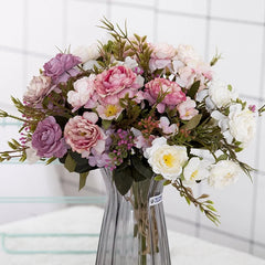 Vintage Silk Artificial Flowers Arrangement Kit