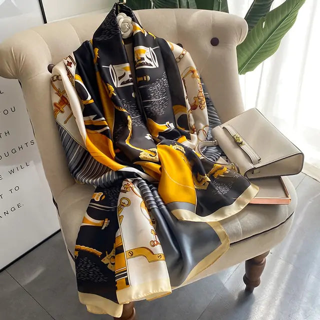 Elegant Luxury Silk Scarf - Versatile & Sophisticated