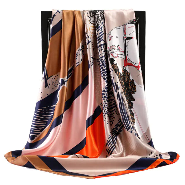 Elegant Women's Silk Scarf - Luxurious & Versatile