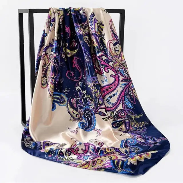 Elegant Women's Silk Scarf - Luxurious & Versatile