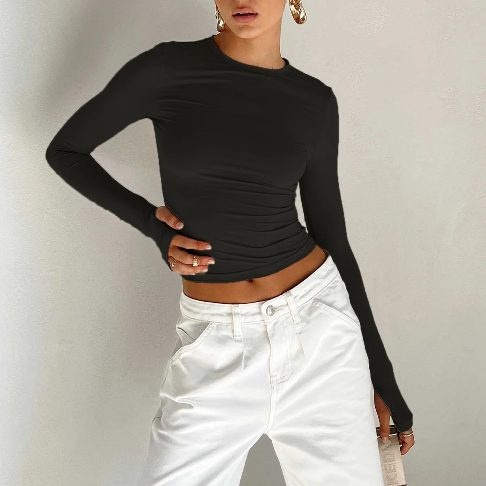 Chic Women's Long Sleeve Slim Fit T-Shirt