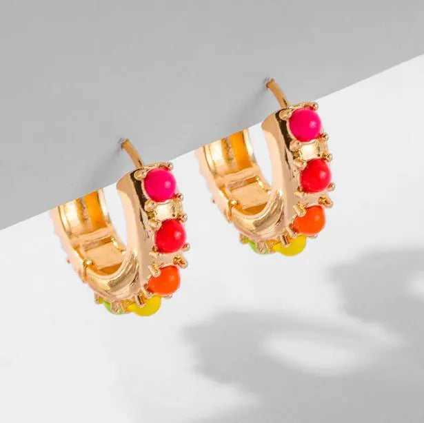 Ally Colors Reversible Huggie Earrings - Gold & Silver Plated
