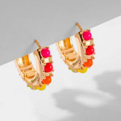 Ally Colors Reversible Huggie Earrings - Gold & Silver Plated