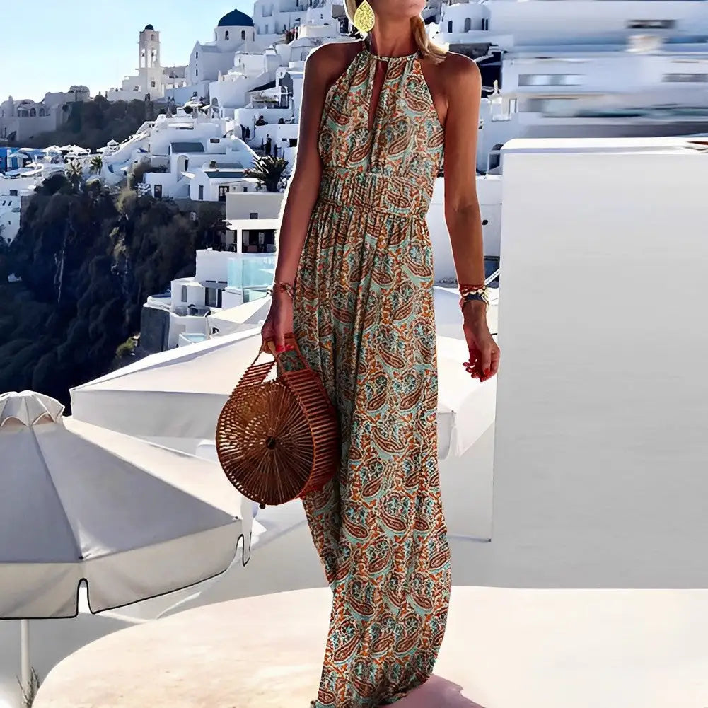 Elegant Sleeveless Boho Dress - Embrace Bohemian Charm