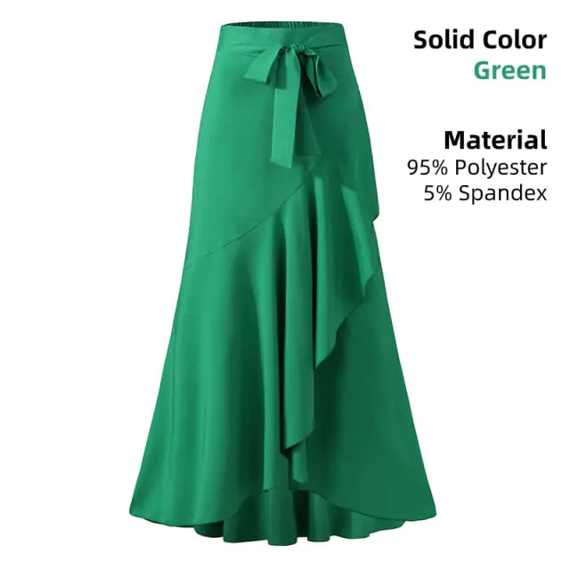 Chic Ladies' Ruffled Skirt - Casual & Breezy Fit