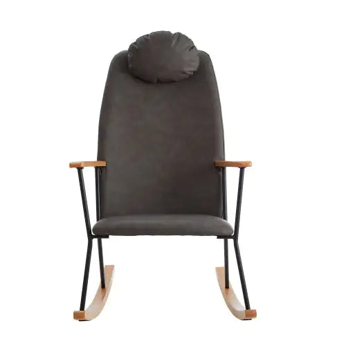 Comfort Black Rocking Chair for Nursery & Living Room