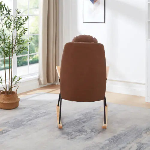 Elegant Brown Rocking Chair: Comfort for Living Spaces