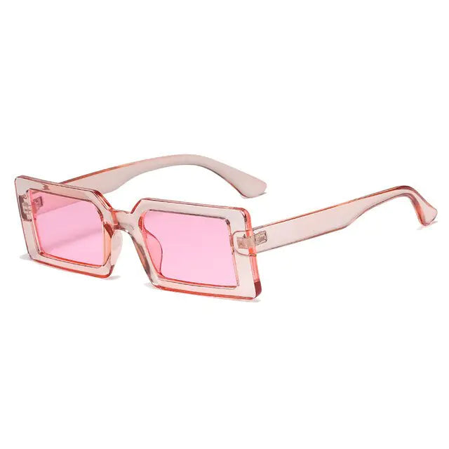 Retro Chic Rectangle Sunglasses UV400 Protection