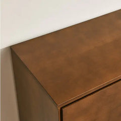 Medieval Modern Walnut Buffet Cabinet with Lockers
