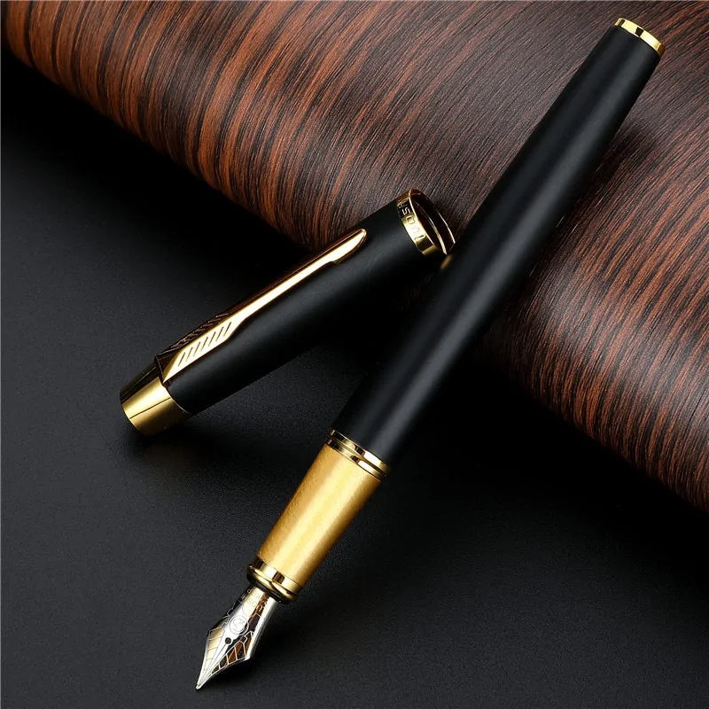 Elegant Silver-Plated Fountain Pen | 0.5mm Fine Nib
