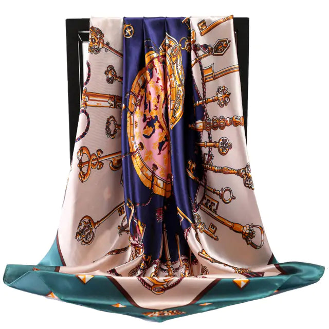 Elegant Women's Silk Scarf - Luxurious & Versatile