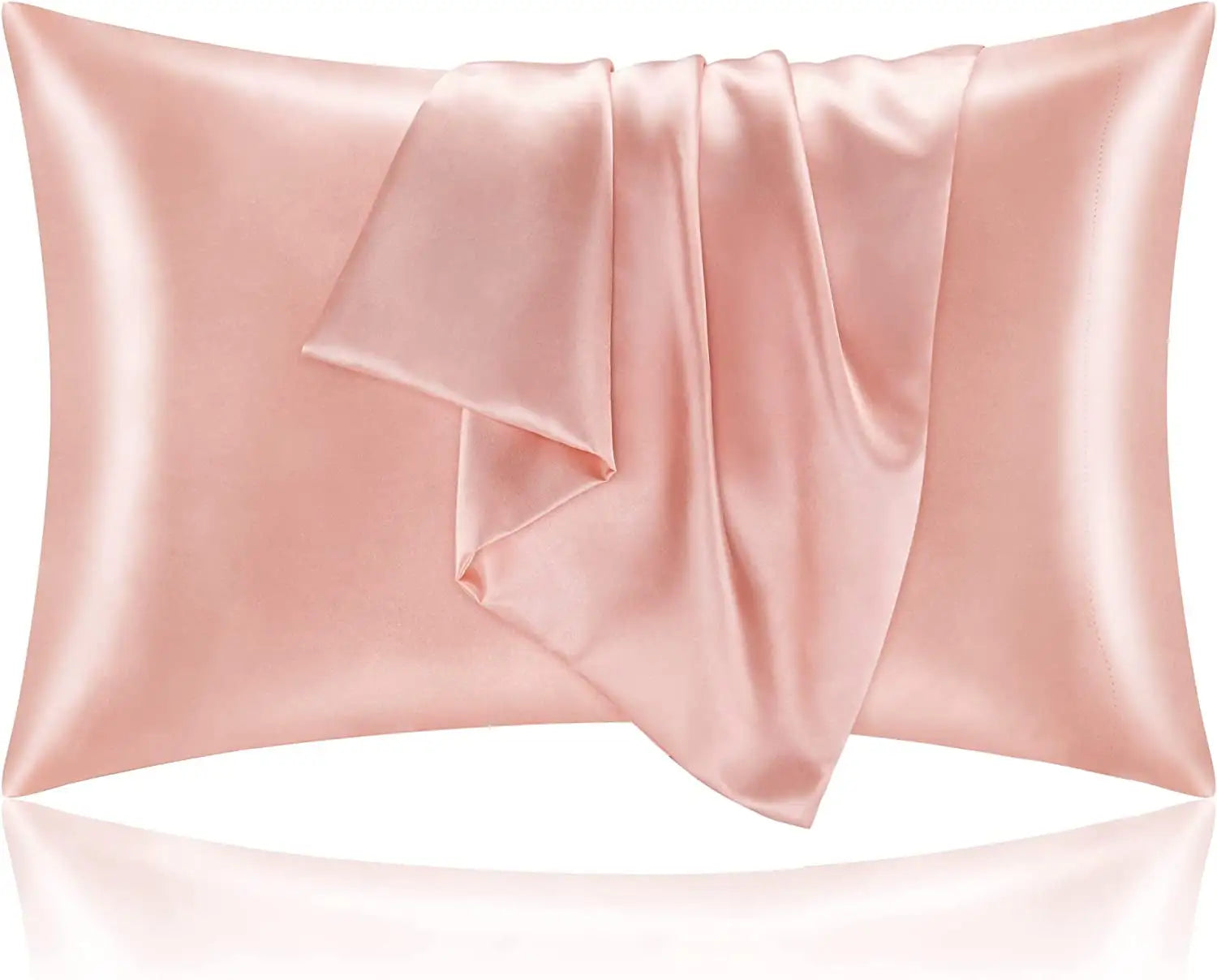 Luxury Coral Satin Silk Pillowcase Set of 2