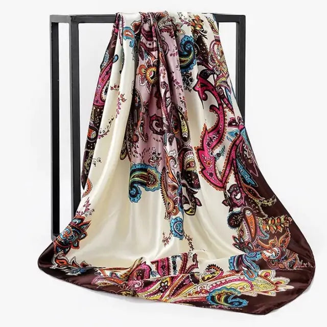 Elegant Women's Silk Scarf - Luxurious & Versatile