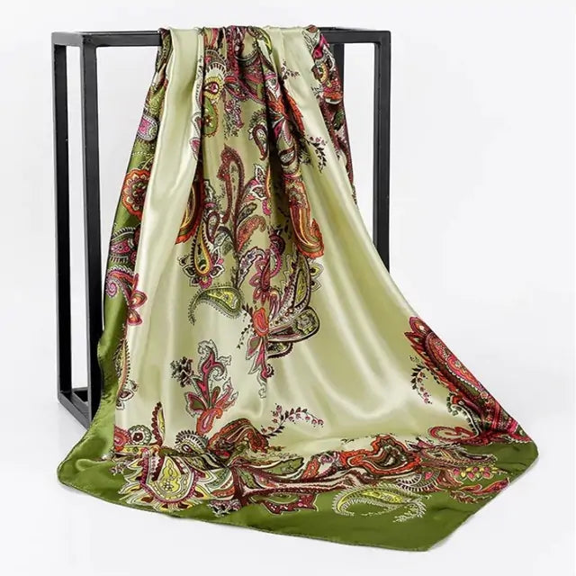 Elegant Women's Silk Scarf - Luxurious & Versatile