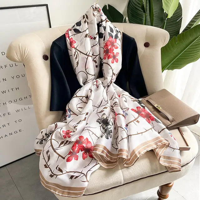 Elegant Luxury Silk Scarf - Versatile & Sophisticated