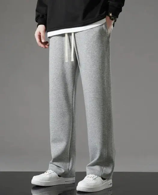 Men's All-Match Flat-Leg Casual Pants - Versatile & Comfortable