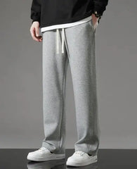 Men's All-Match Flat-Leg Casual Pants - Versatile & Comfortable
