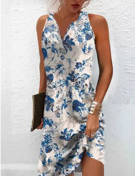 Sleeveless Dress in Varied Prints - Perfect for Any Occasion