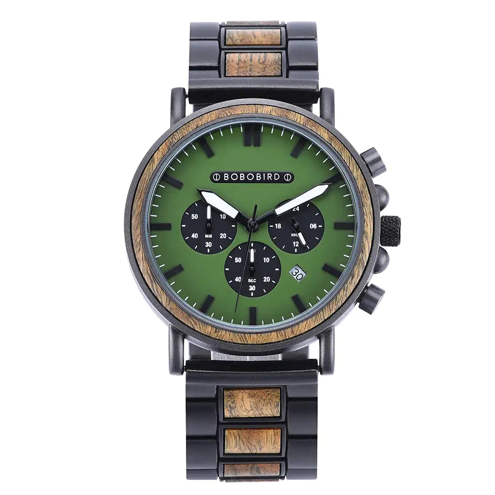 BOBO BIRD Men's Wooden Chronograph Watch - Luxury & Style