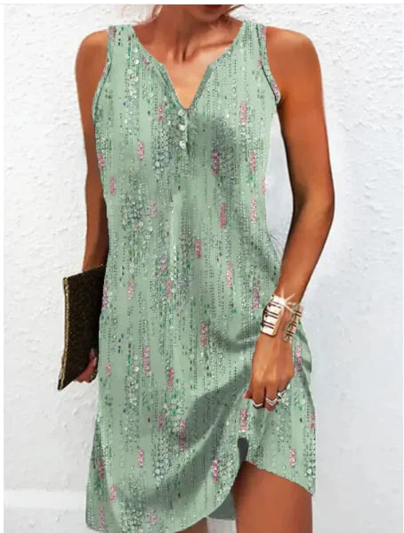 Sleeveless Dress in Varied Prints - Perfect for Any Occasion