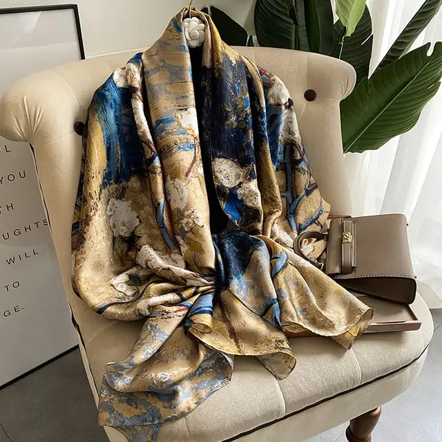 Elegant Luxury Silk Scarf - Versatile & Sophisticated