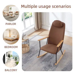 Elegant Brown Rocking Chair: Comfort for Living Spaces