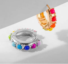 Ally Colors Reversible Huggie Earrings - Gold & Silver Plated