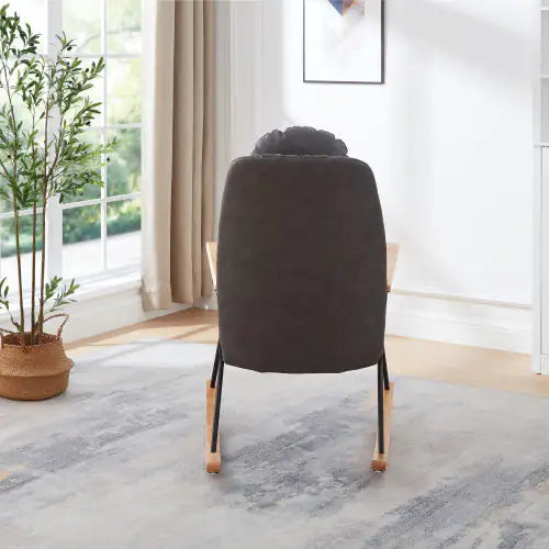 Comfort Black Rocking Chair for Nursery & Living Room