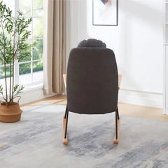 Comfort Black Rocking Chair for Nursery & Living Room