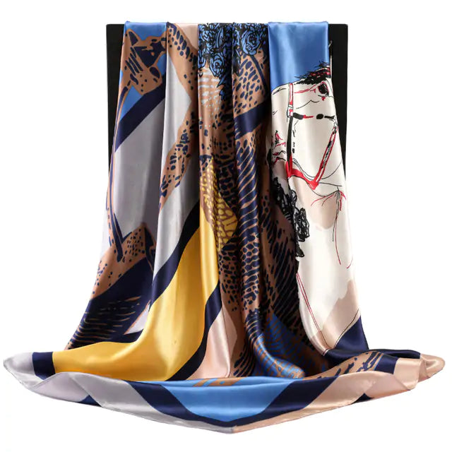 Elegant Women's Silk Scarf - Luxurious & Versatile