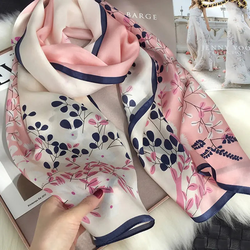 Elegant Silk Winter Scarf - Premium Lightweight Design