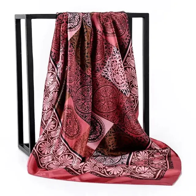 Elegant Women's Silk Scarf - Luxurious & Versatile