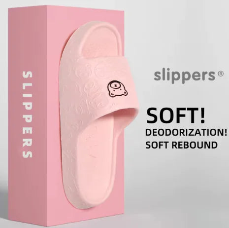 Cartoon Bear Non-Slip Rubber Slippers for Women & Men
