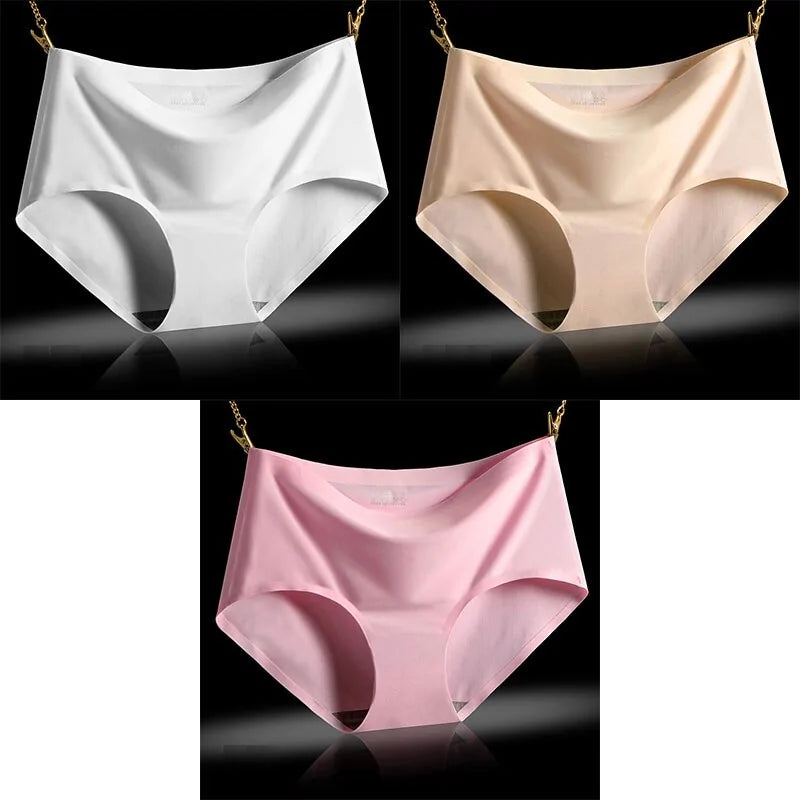 Luxurious Silk-Like Seamless Low-Waist Panties