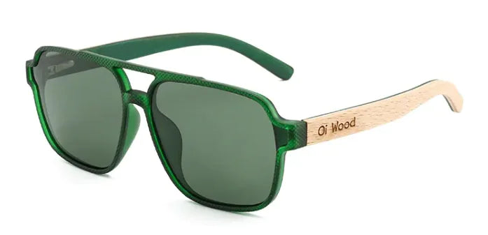 Eco-Friendly Vintage Wooden Polarized Sunglasses – UV400 Protection