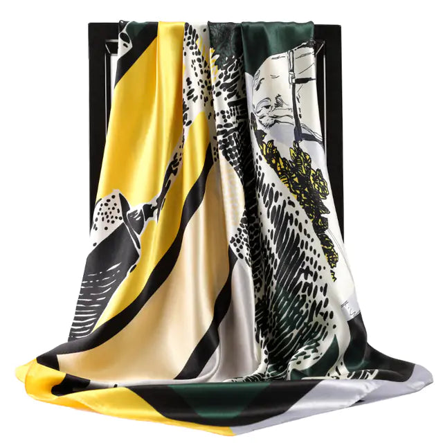 Elegant Women's Silk Scarf - Luxurious & Versatile