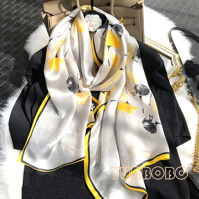 Elegant Silk Winter Scarf - Premium Lightweight Design