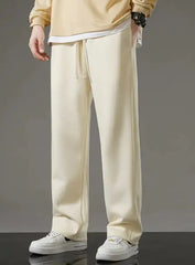 Men's All-Match Flat-Leg Casual Pants - Versatile & Comfortable