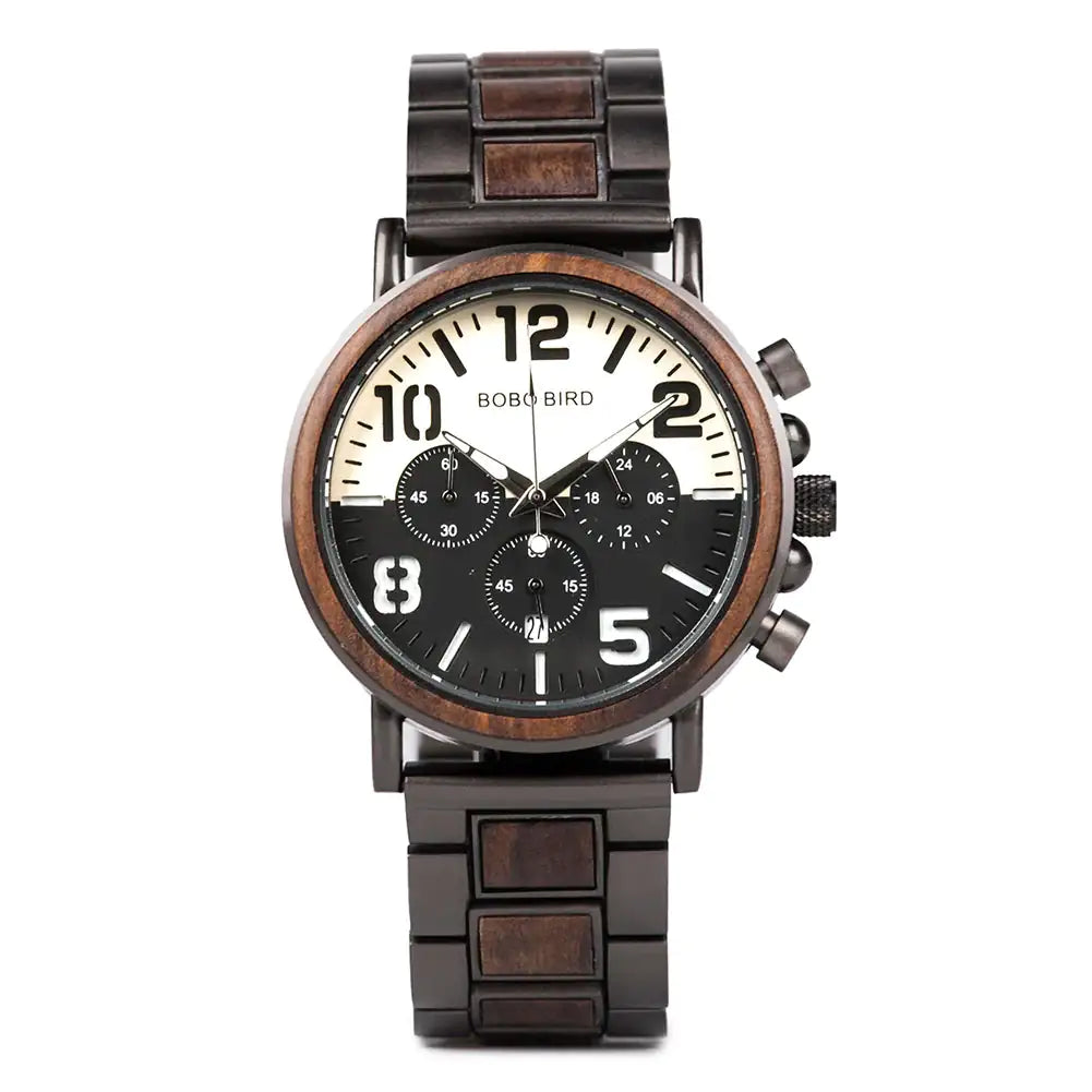 BOBO BIRD Men's Wooden Chronograph Watch - Luxury & Style