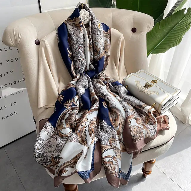 Elegant Luxury Silk Scarf - Versatile & Sophisticated