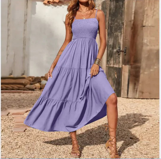 Elegant Multi-Layer Chiffon Swing Dress - Various Colors