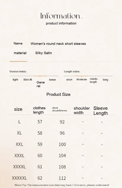 Smooth Silk Satin Short-Sleeve Blouse – Elegance & Comfort