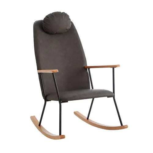 Comfort Black Rocking Chair for Nursery & Living Room
